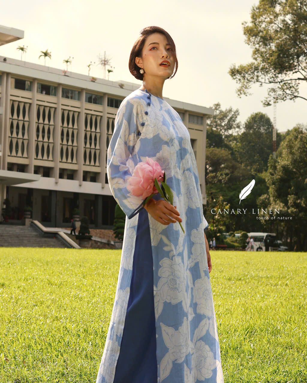  Áo dài cổ tròn - Hạnh Tâm 
