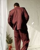  Men's Linen Stride Pants - Nâu Đỏ 
