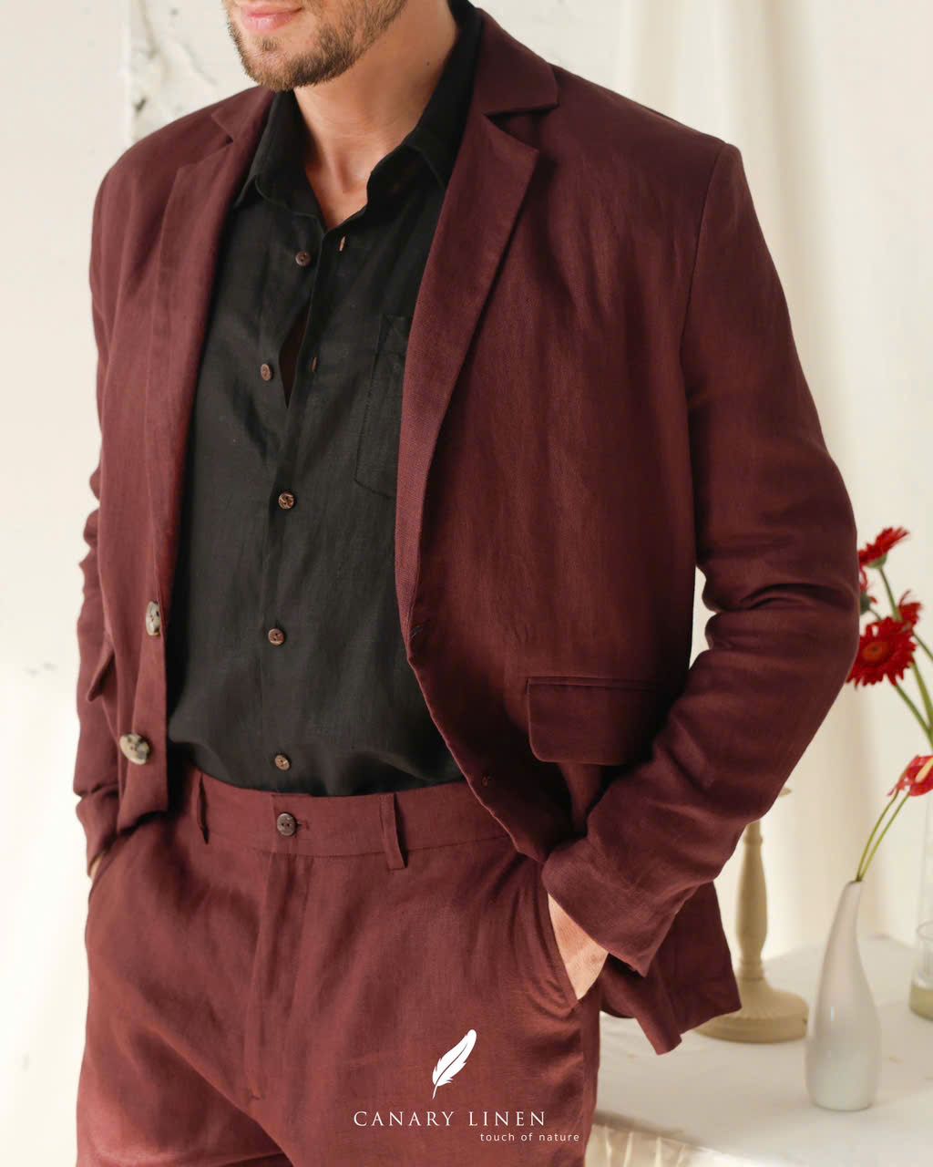  NAM - Vest - Nâu Đỏ 