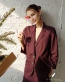  Áo Blazer 2 Nút - Nâu Đỏ 