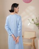  Áo dài cổ tròn - Hoa Thuỷ Tiên 