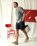  Nam - Quần shorts có lơ vê đen 