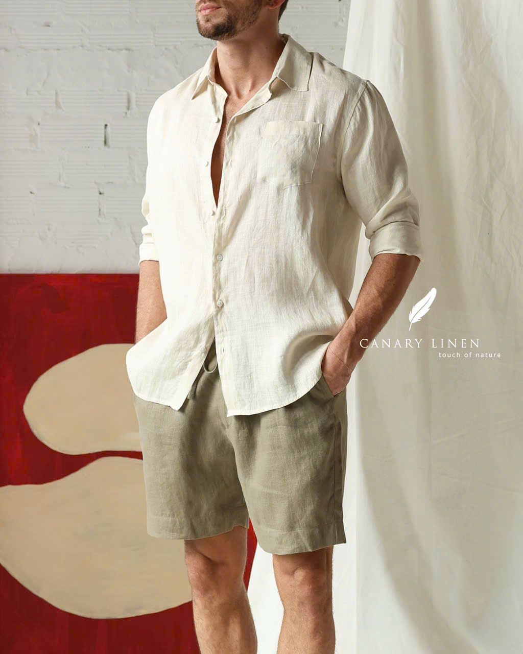  Plain Shorts - Rêu nhạt 