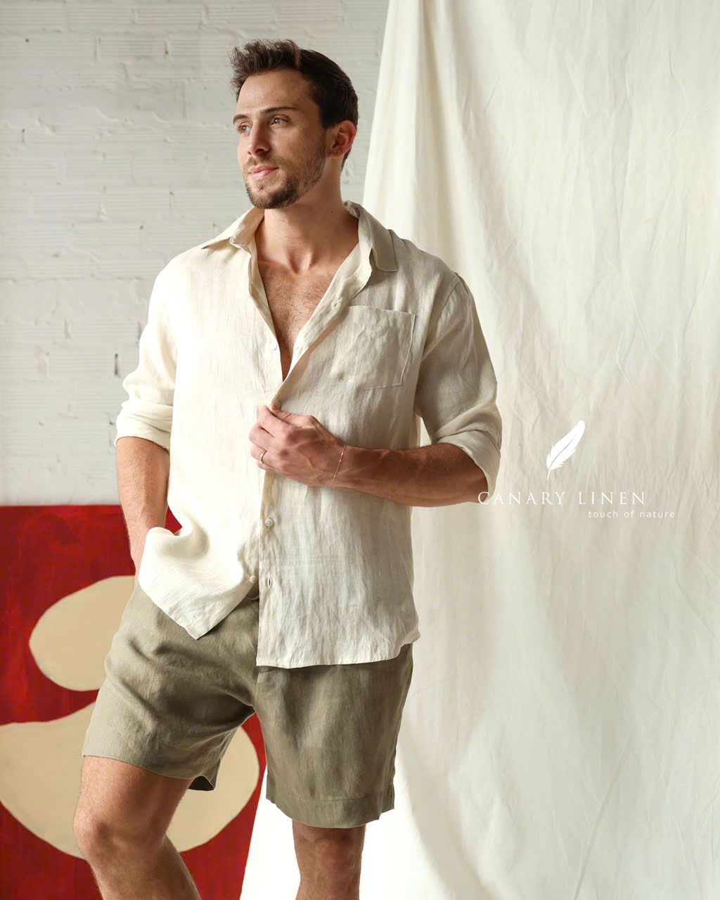  Plain Shorts - Rêu nhạt 