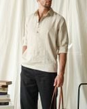  Men's Linen Stride Pants - Đen 