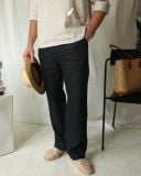  Men's Linen Stride Pants - Đen 