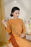  Áo dài cổ tròn - Hoa Thạch Thảo 