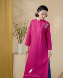  Áo dài cổ trụ - Hoa Linh Lan 