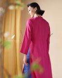  Áo dài cổ trụ - Hoa Linh Lan 