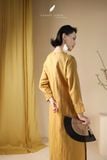  Áo dài cổ tròn - Hoa Hồng 