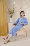  Áo dài cổ tròn - Hoa Trà 