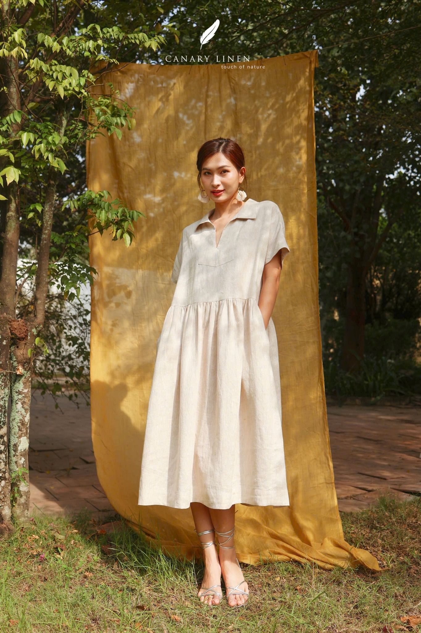  Đầm Babydoll - Muối tiêu 