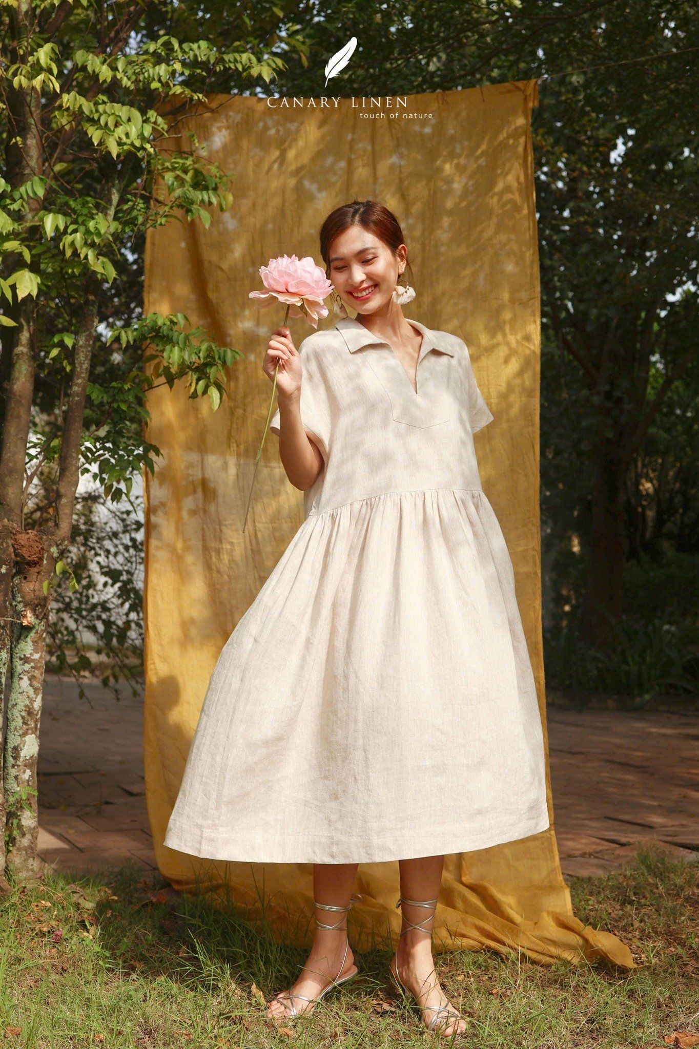  Đầm Babydoll - Muối tiêu 