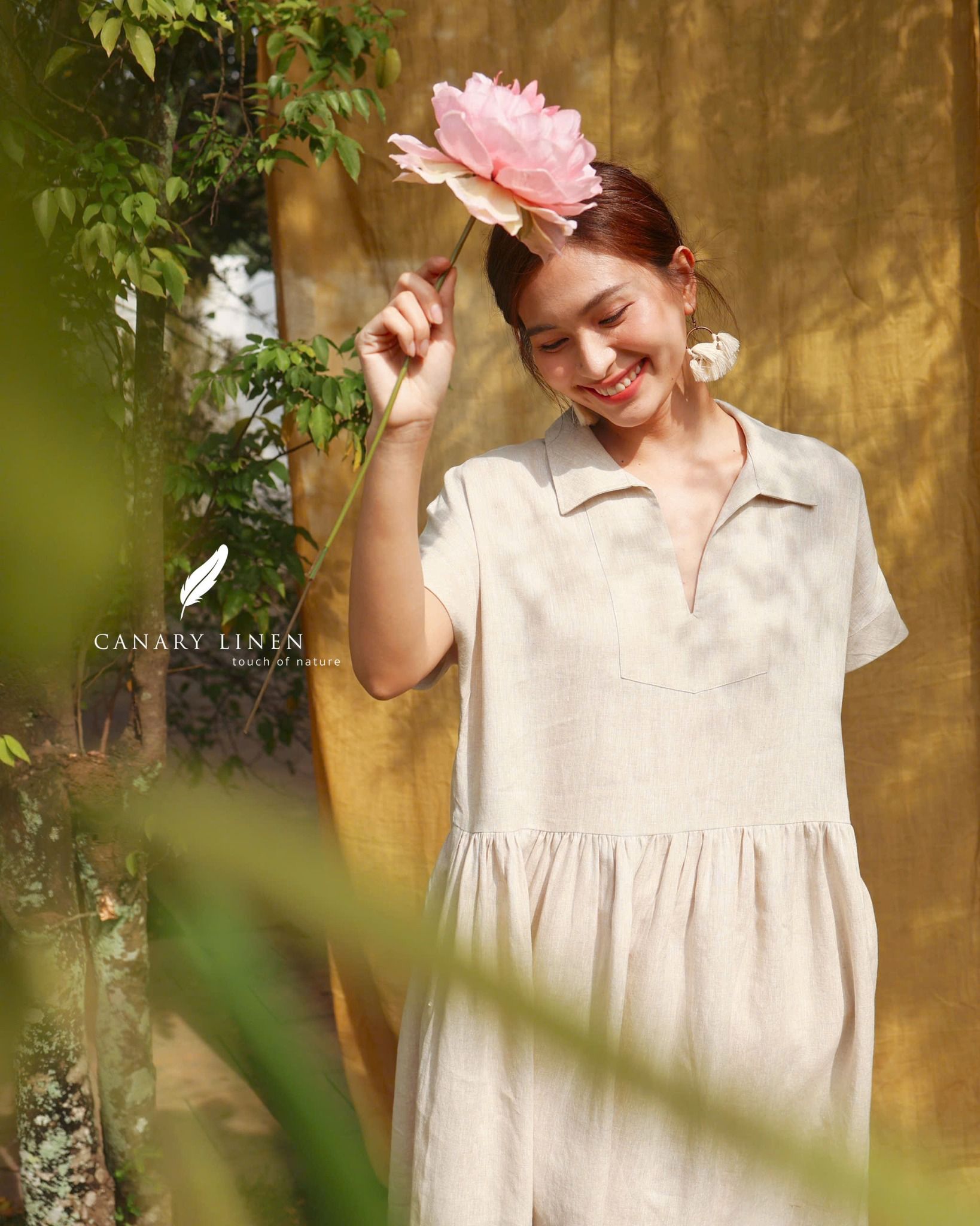  Đầm Babydoll - Muối tiêu 