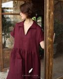  Đầm Babydoll - Đỏ mận 