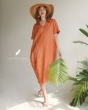  Poppia Dress - Cam cá hồi 