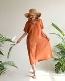  Poppia Dress - Cam cá hồi 