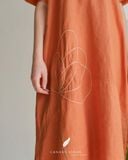  Poppia Dress - Cam cá hồi 