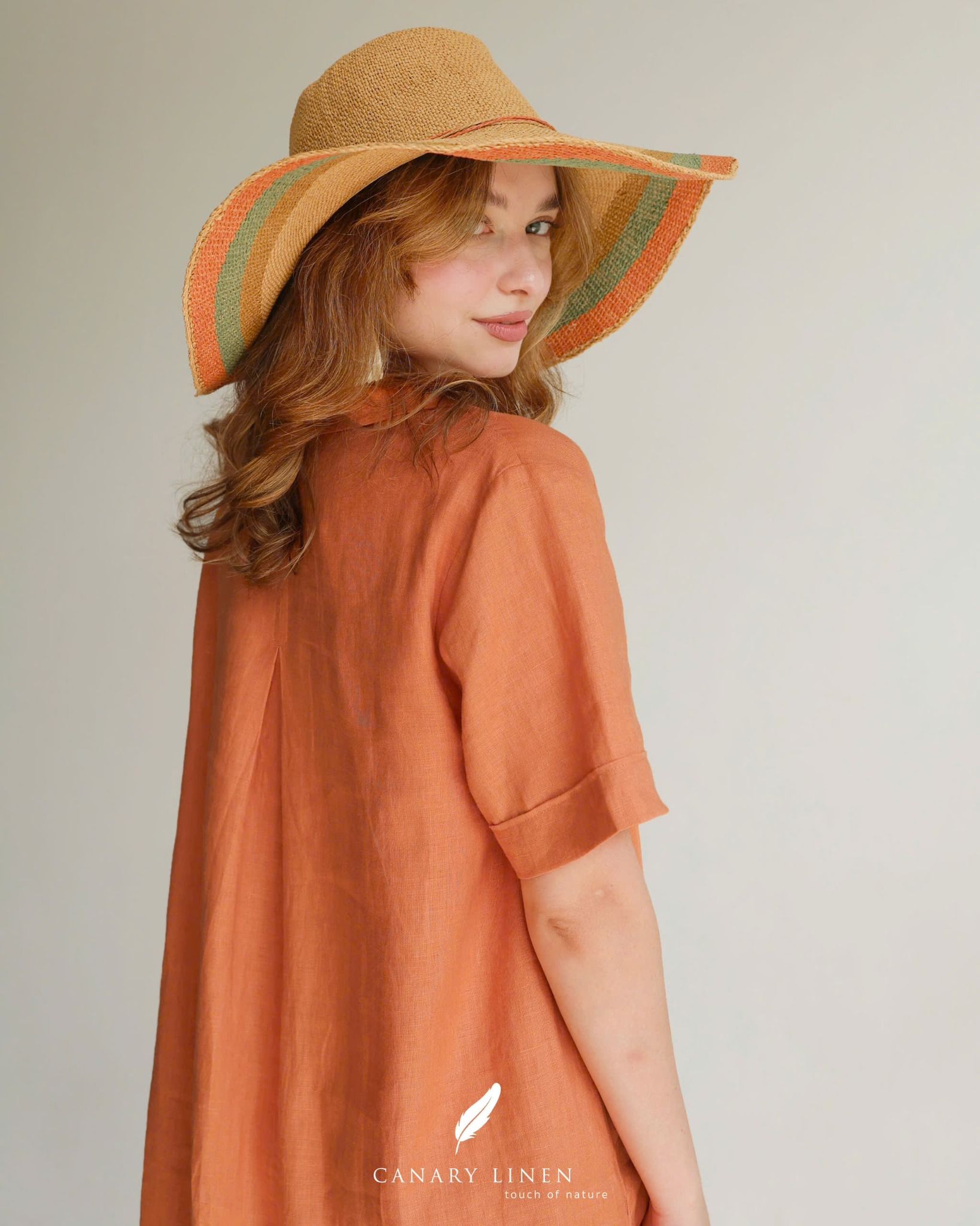  Poppia Dress - Cam cá hồi 