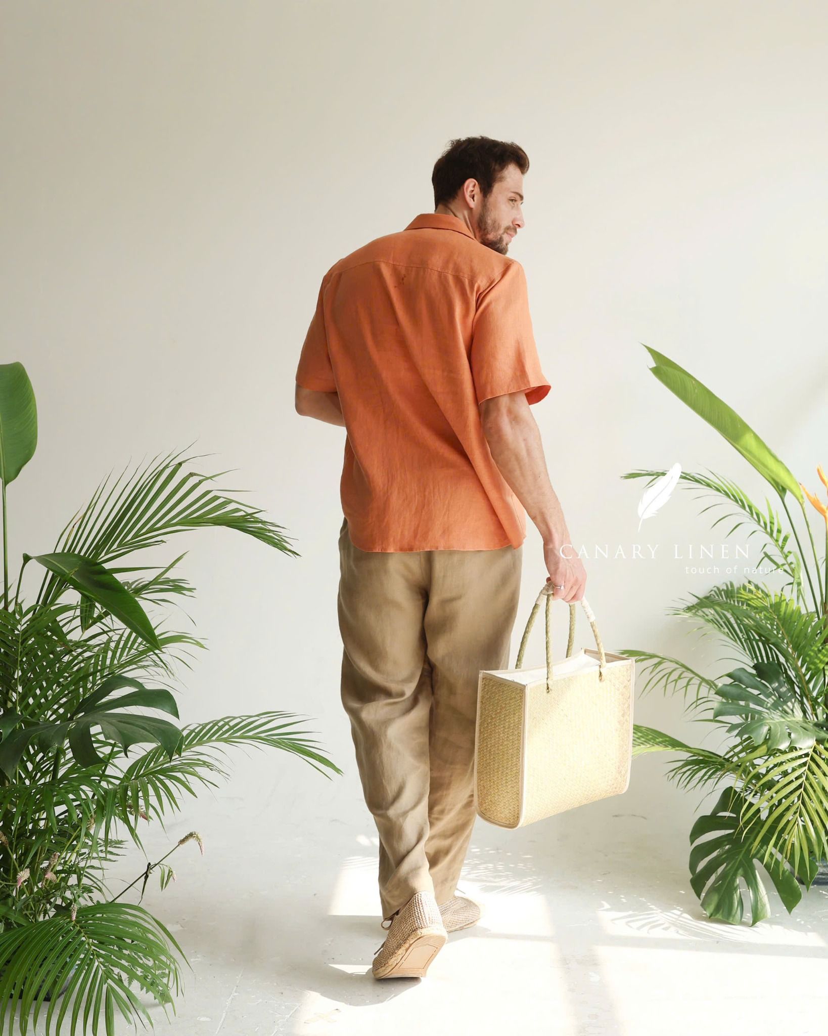  SharpLine Shirt - Cam cá hồi 