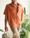  SharpLine Shirt - Cam cá hồi 