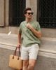 NAM - Quần shorts lưng thun cơ bản - Muối tiêu