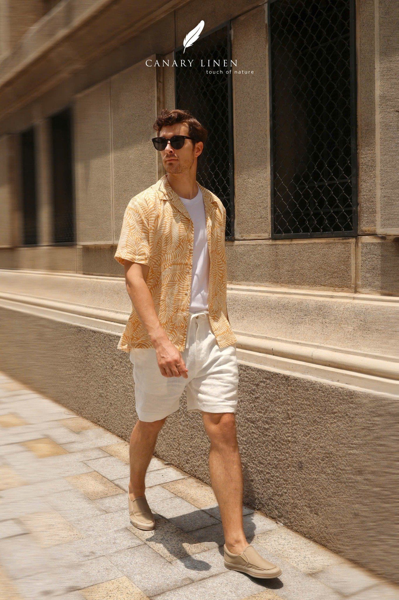  NAM - Quần shorts lưng thun cơ bản - Trắng 