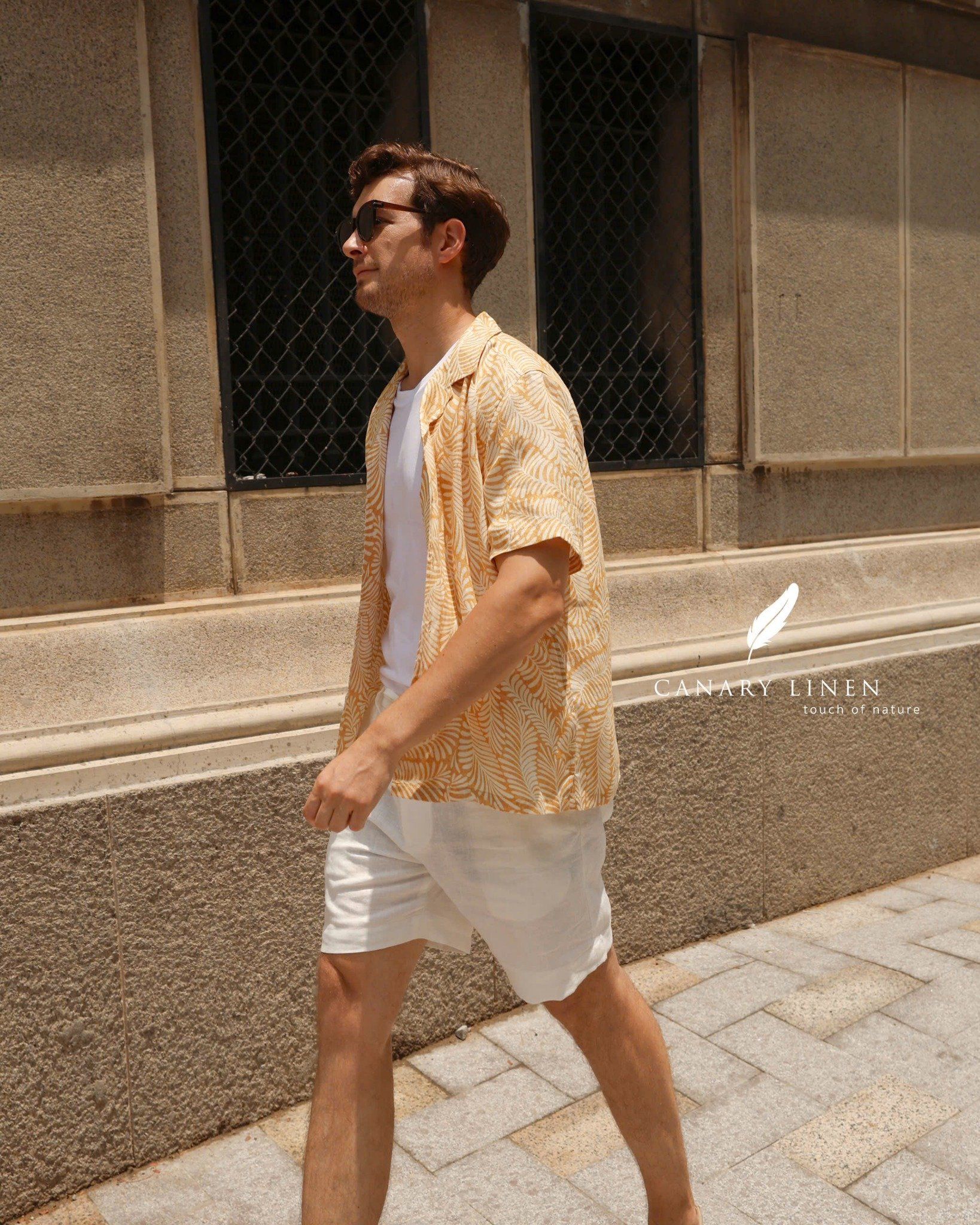  NAM - Quần shorts lưng thun cơ bản - Trắng 