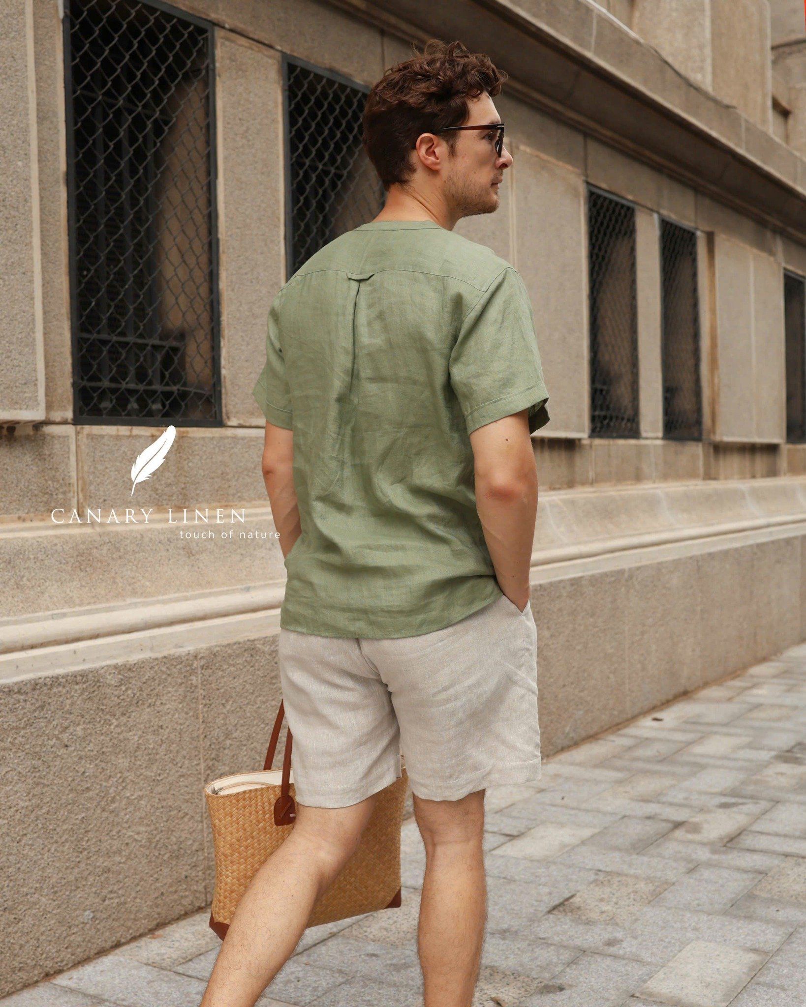  NAM - Quần shorts lưng thun cơ bản - Muối tiêu 