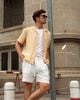 NAM - Quần shorts lưng thun cơ bản - Trắng