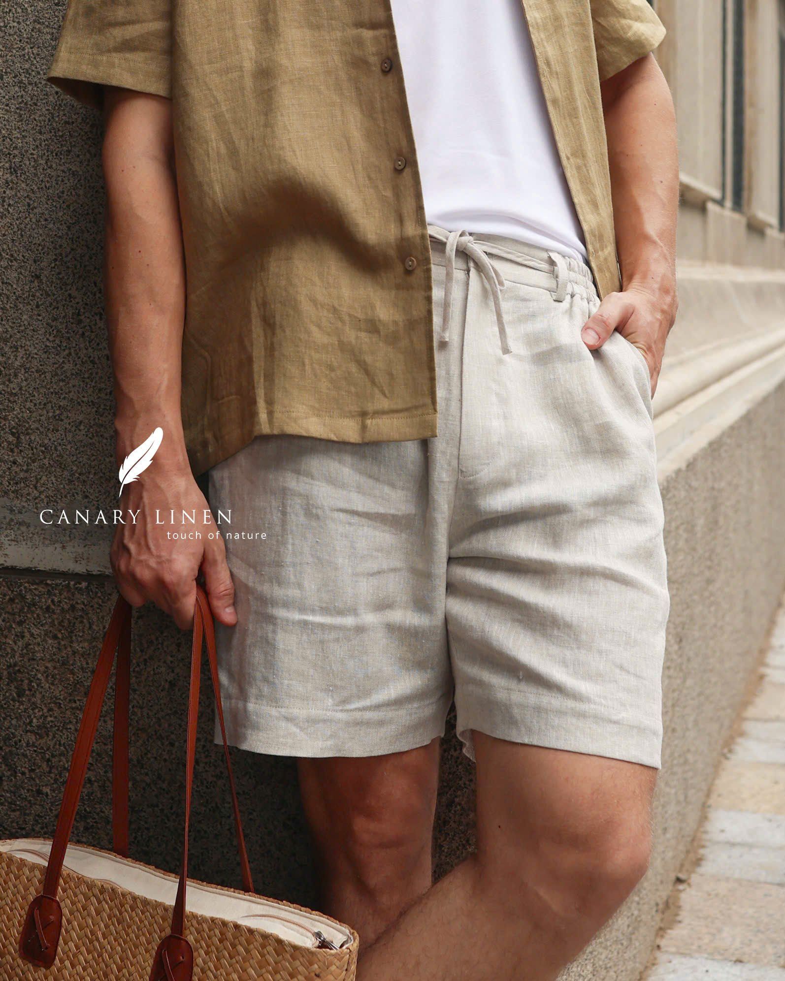  NAM - Quần shorts lưng thun cơ bản - Muối tiêu 