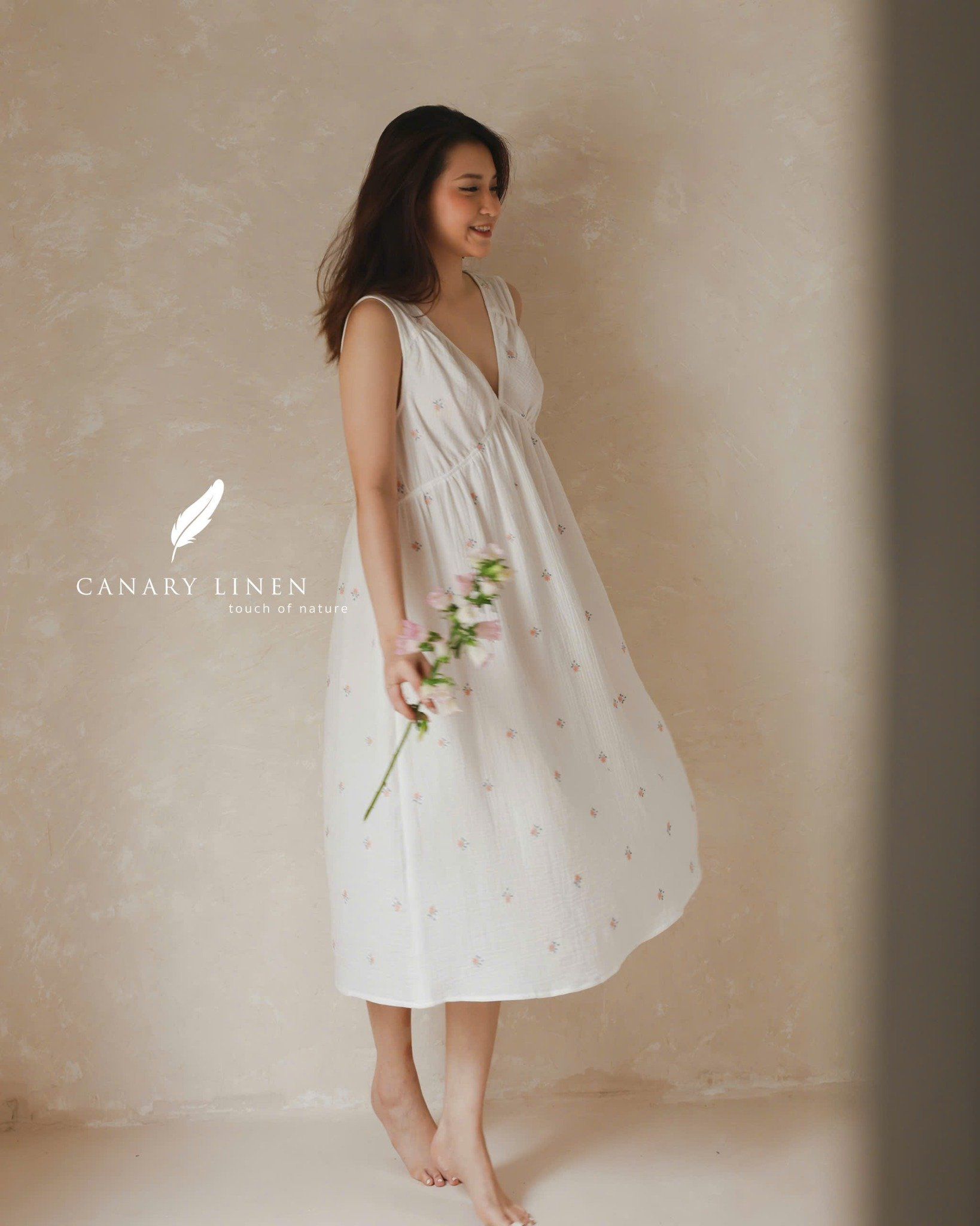  Rosa Dress - Hoa nhí - Freesize 