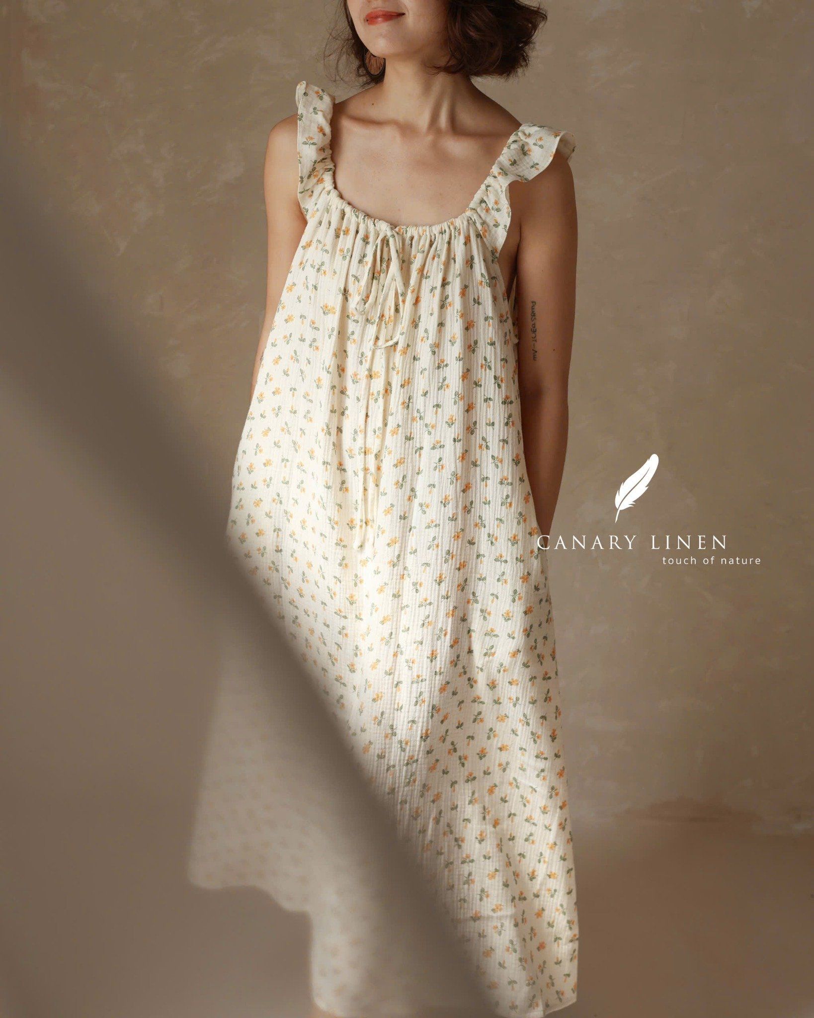  Luna Dress - Hoa nhí vàng - Freesize 