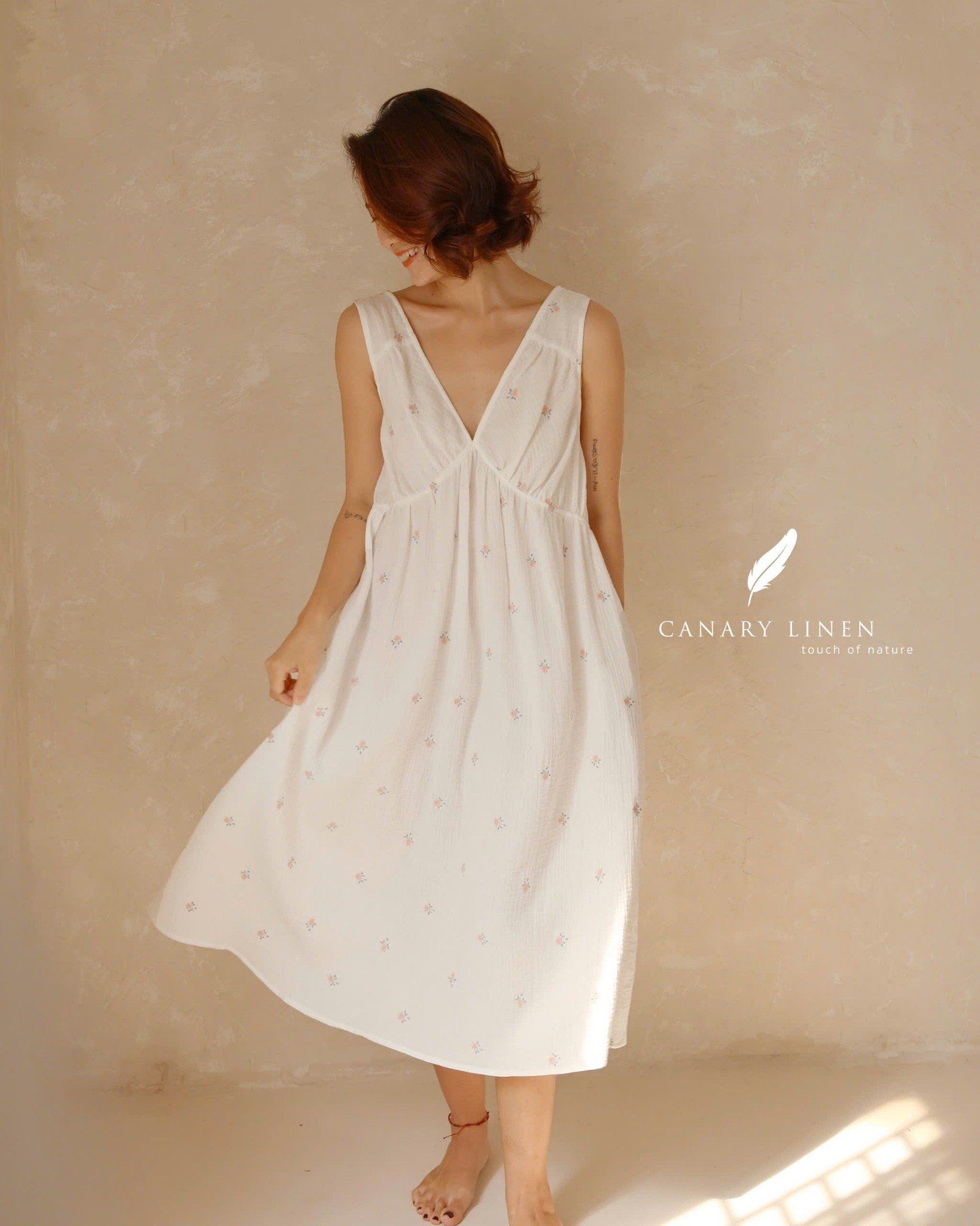  Rosa Dress - Hoa nhí - Freesize 
