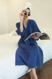 Clara Dress - Xanh indigo 