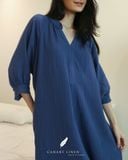  Clara Dress - Xanh indigo 