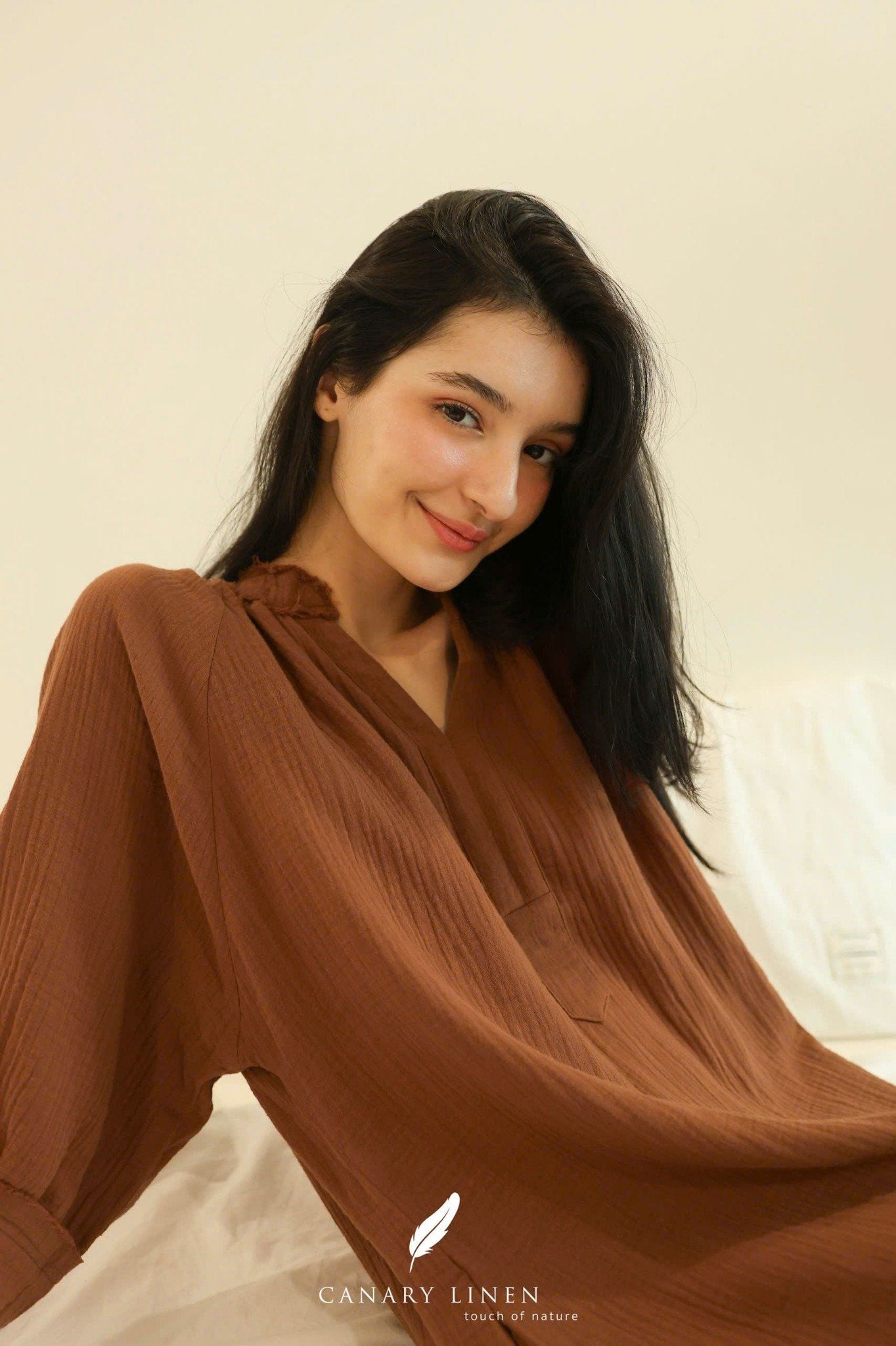  Clara Dress - Nâu cà phê 