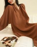  Clara Dress - Nâu cà phê 