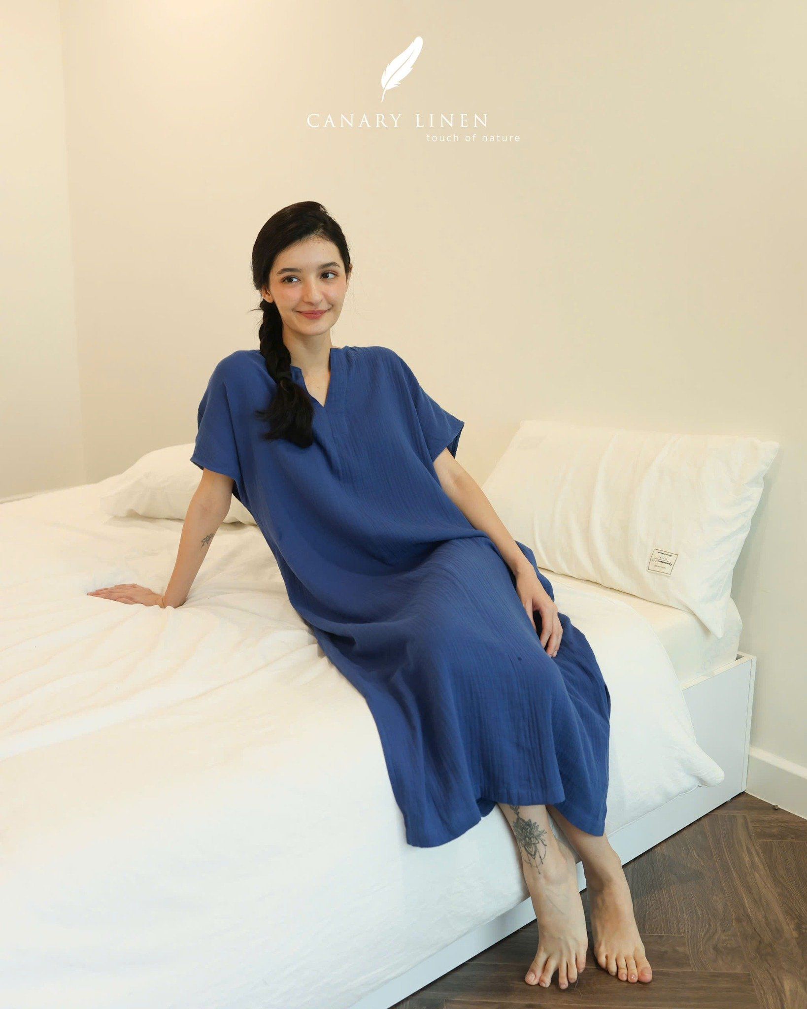  Aira Dress - Xanh indigo 