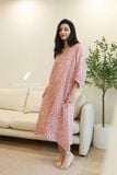  Flora Dress - Hoa trắng nền hồng 