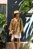  Celina Top - Lá đen nền vàng 