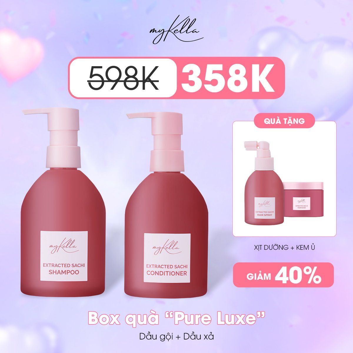  Box quà "Pure Luxe" [Dầu Gội + Dầu Xả] 