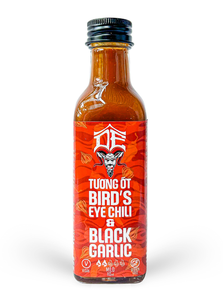  Tương Ớt Ít Cay Bird's Eye Chili & Black Garlic 