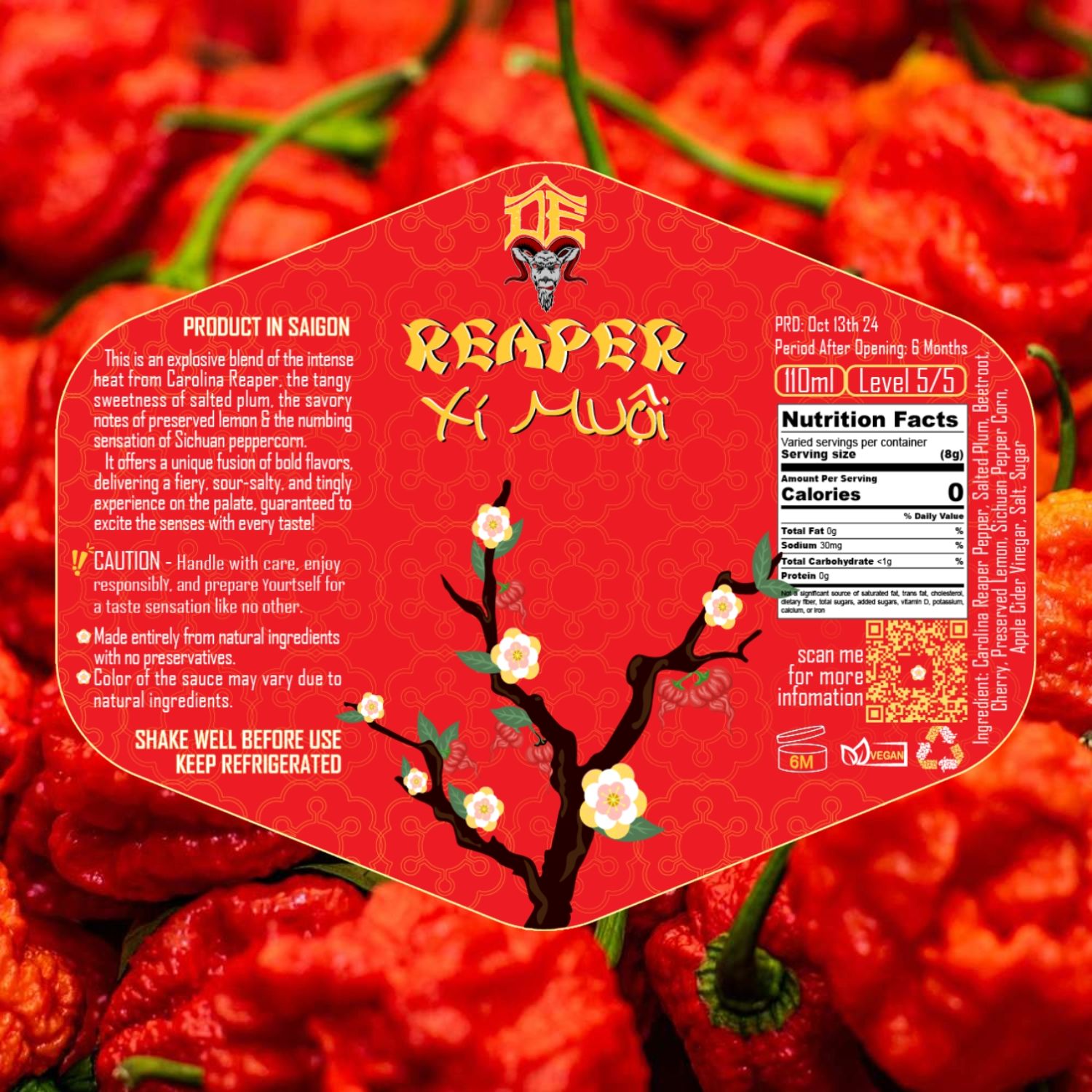  [LIMITED] Tương ớt siêu cay Reaper Xí Muội 