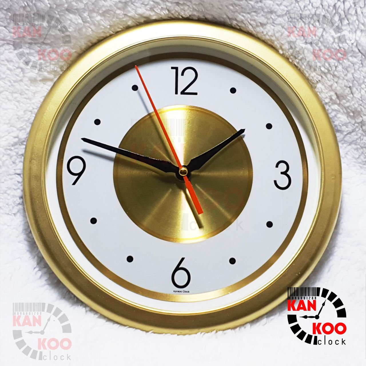  Đồng hồ  treo tường vàng đồng 25cm, mặt số bằng nhôm nghệ thuật bảo hành 2 năm 