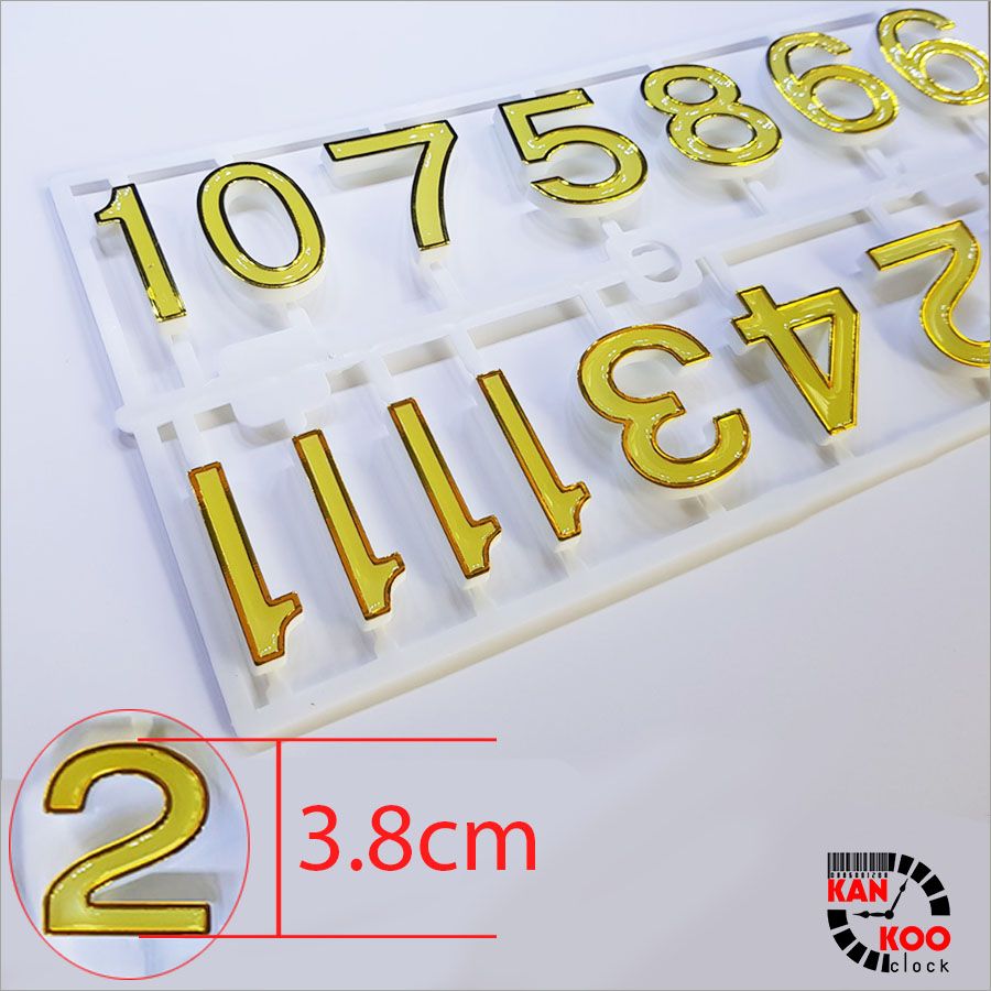  Bộ số xi vàng, Dạ Quang, gắn đồng hồ treo tường 