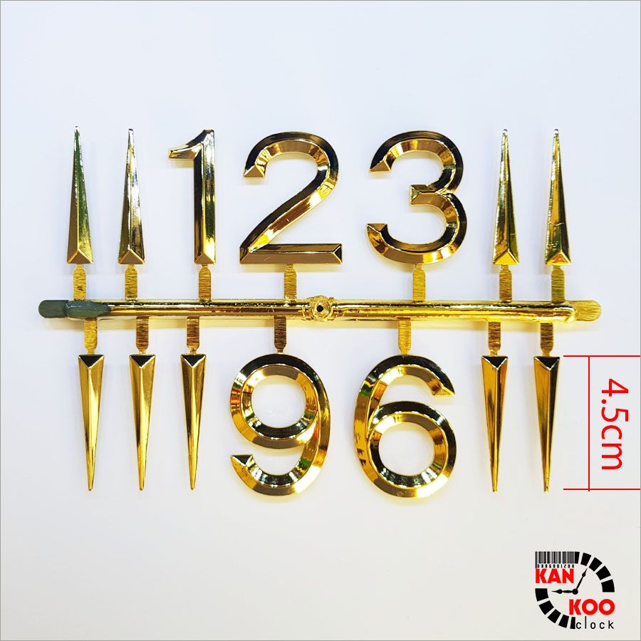  Bộ số xi vàng gắn đồng hồ treo tường 01 