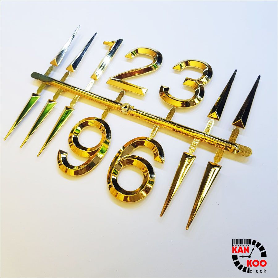  Bộ số xi vàng gắn đồng hồ treo tường 01 