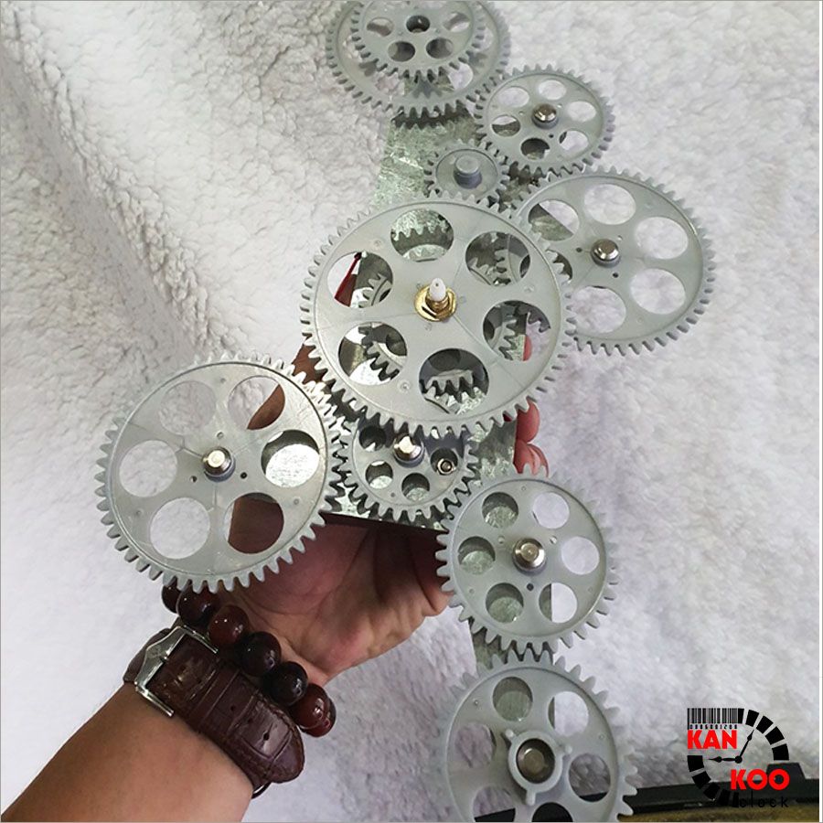  Bộ bánh răng đồng hồ treo tường (Gear Clock) chuyển động liên tục 12 bánh răng chuyển động 