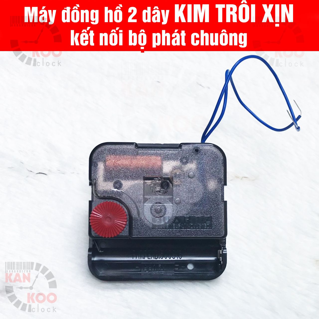  Máy đồng hồ treo tường KIM TRÔI CỐT DÀI có 2 dây gắn chung bộ phát nhạc chuông, điểm giờ loại XỊN 12888 bánh xe đỏ chính hãng Taiwan 